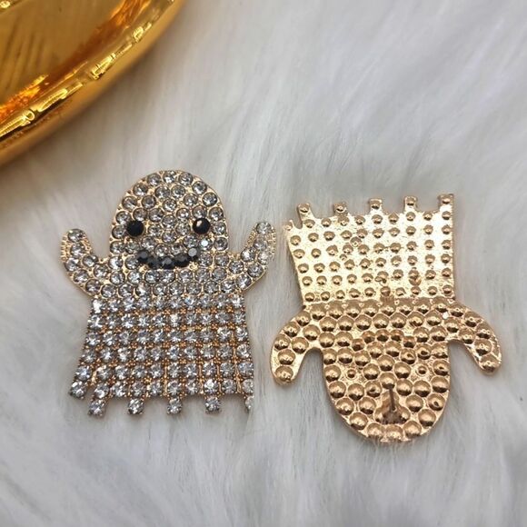 New rhinestone ghost halloween earrings - Picture 4 of 9
